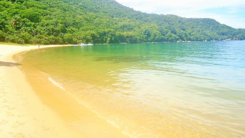 De Freguesia de Fora, você pode pegar uma trilha no final da praia e chegar a Grumixama